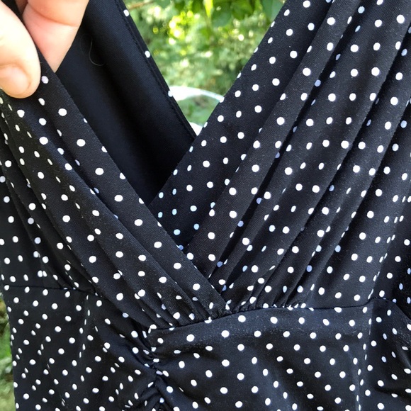 Forever 21 Polka Dot Form Fitted Ruched Dress S Bodycon Body Hugging - Picture 7 of 8